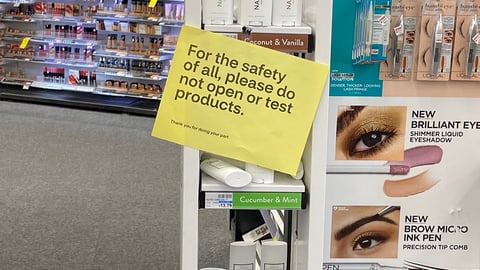 CVS Native Floorstand Safety Sign